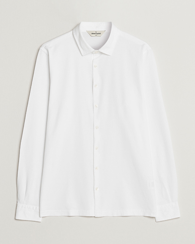 Mies | Pikee-paidat | Gran Sasso | Washed Cotton Jersey Shirt White
