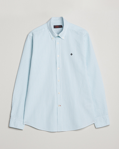 Mies |  | Morris | Seersucker Button Down Shirt Aqua/White