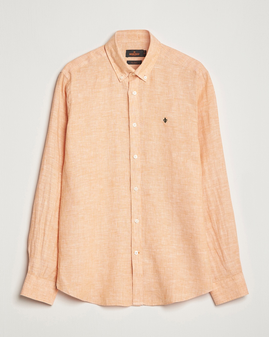 Morris Douglas Linen Button Down Shirt Orange – Oranssi