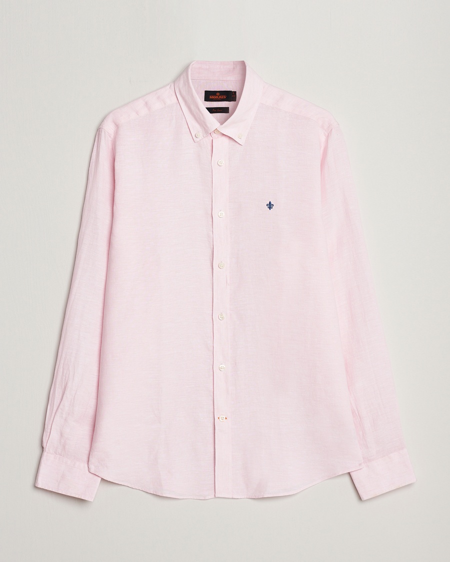 Morris Douglas Linen Button Down Shirt Pink – Vaaleanpunainen