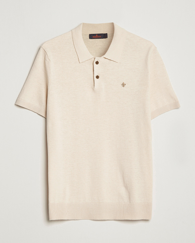 Mies |  | Morris | Harold Cotton/Linen Summer Polo Off White