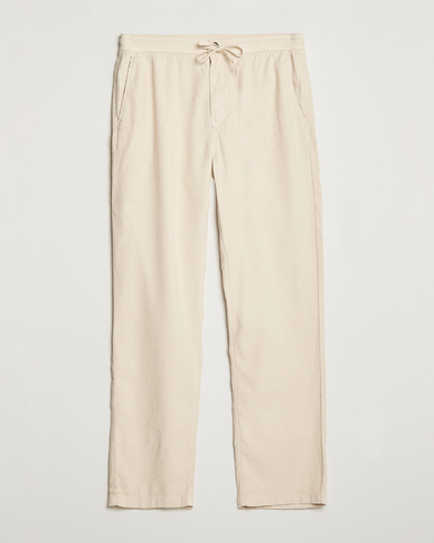 Mies |  | Morris | Fenix Linen Drawstring Trousers Beige