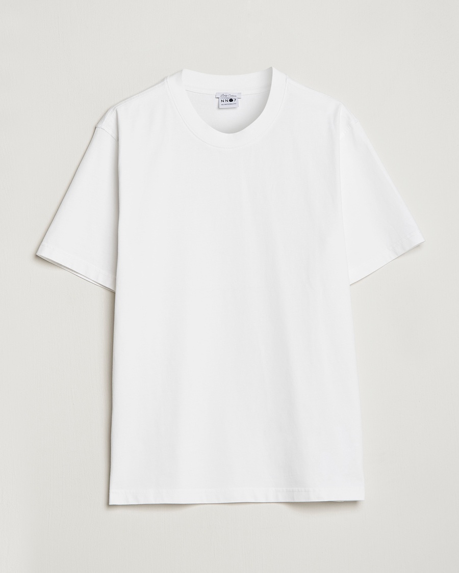 NN07 Adam Pima Crew Neck T-Shirt White – Valkoinen