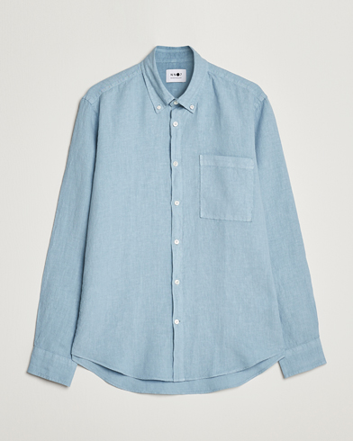 Mies | Wardrobe Basics | NN07 | Arne Linen Shirt Ashley Blue