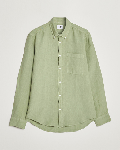Mies | NN07 | NN07 | Arne Linen Shirt Pale Green