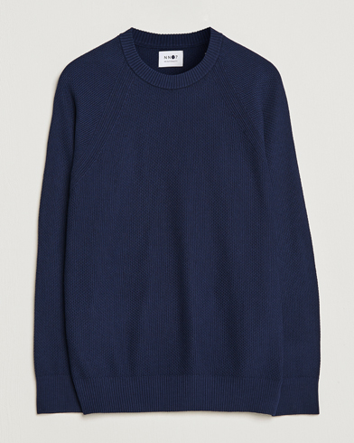 Mies |  | NN07 | Brandon Cotton Knitted Sweater Navy Blue