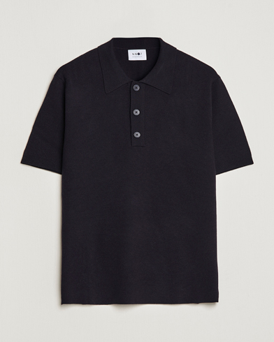 Mies |  | NN07 | Harald Knitted Polo Navy Blue