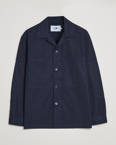 Mies |  | NN07 | Andre Patch Pocket Overshirt Navy Blue
