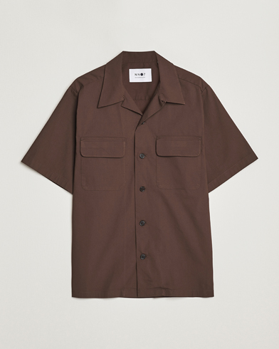 Mies | Lyhythihaiset kauluspaidat | NN07 | Daniel Pocket Resort Collar Shirt Brown