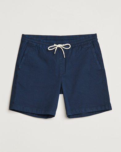 Mies | Kurenauha-shortsit | NN07 | Gregor Tencel Drawstring Shorts Navy Blue