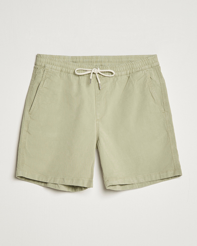 Mies | Kurenauha-shortsit | NN07 | Gregor Tencel Drawstring Shorts Pale Green