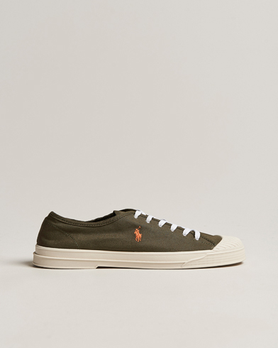 Mies |  | Polo Ralph Lauren | Paloma Canvas Sneaker Canopy Olive/Orange 