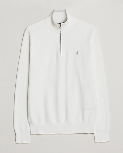 Mies | Preppy Authentic | Polo Ralph Lauren | Textured Half-Zip Deckwash White