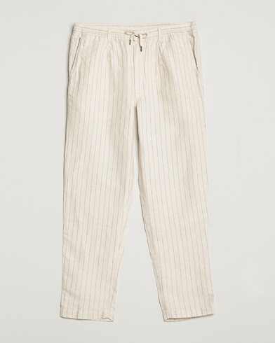 Mies |  | Polo Ralph Lauren | Prepster Linen/Tencel Pinstripe Trousers Andover Cream