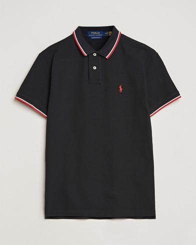 Mies |  | Polo Ralph Lauren | Custom Slim Fit Tipped Polo Black