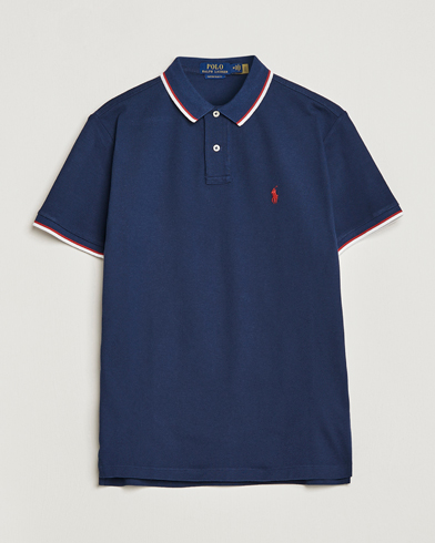 Mies |  | Polo Ralph Lauren | Custom Slim Fit Piped Polo Newport Navy