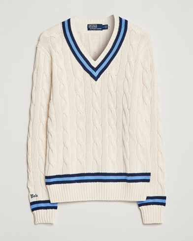 Mies | Neuleet | Polo Ralph Lauren | Cricket V-Neck Knitted Sweater Cream