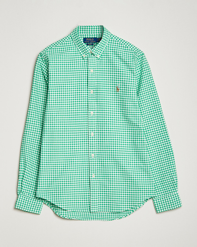 Mies |  | Polo Ralph Lauren | Slim Fit Oxford Checked Shirt Emerald/White