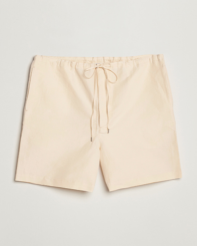 Mies |  | Auralee | Finx Linen Easy Shorts Ecru