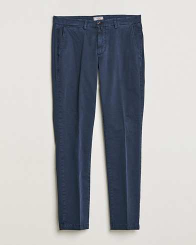 Mies | Vaatteet | Briglia 1949 | Tapered Fit Cotton Twill Stretch Chinos Navy
