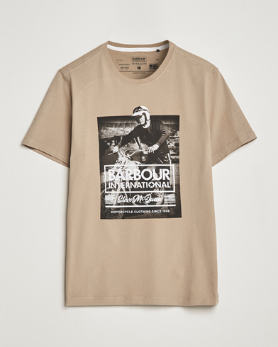 Mies |  | Barbour International | Morris Steve McQueen Crew Neck T-Shirt Khaki