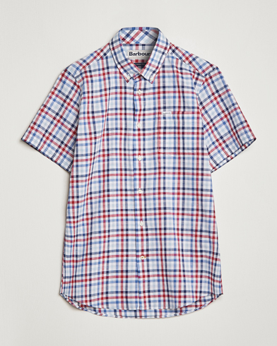 Mies |  | Barbour Lifestyle | Tailored Fit Kinson Short Sleeve Checked Shirt Red
