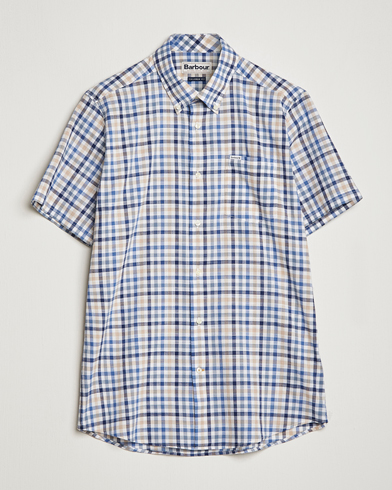 Mies |  | Barbour Lifestyle | Tailored Fit Kinson Short Sleeve Checked Shirt Stone