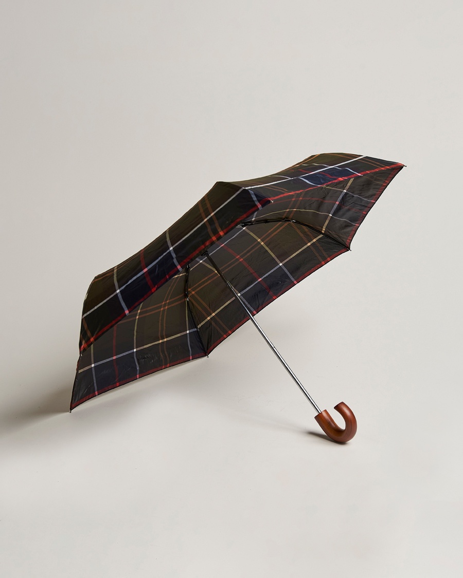 Barbour Lifestyle Telescopic Tartan Umbrella Classic – Vihreä