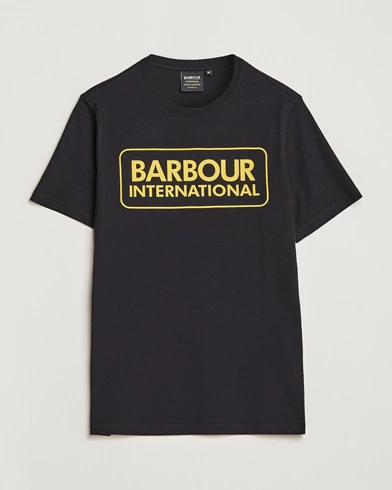 Mies |  | Barbour International | Large Logo Crew Neck Tee Black