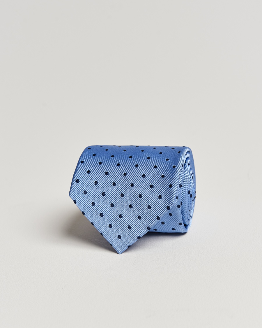Amanda Christensen Dot Classic Tie 8 cm Sky Blue/Navy – Sininen