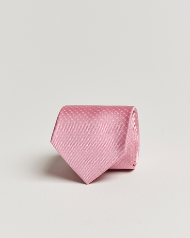 Mies |  | Amanda Christensen | Micro Dot Classic Tie 8 cm Pink/White