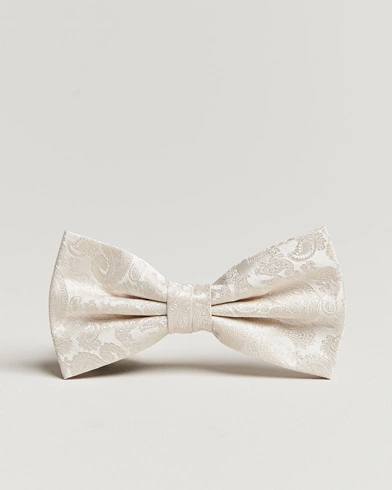 Mies |  | Amanda Christensen | Tonal Paisley Pre Tie Silk Cream