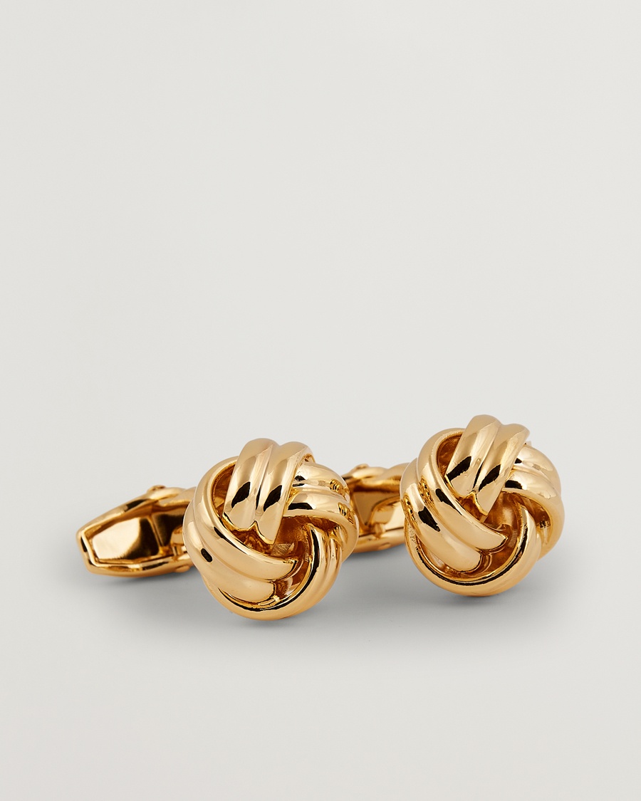 Amanda Christensen Knot Cufflink & Shirt Studs Set Gold – Kulta
