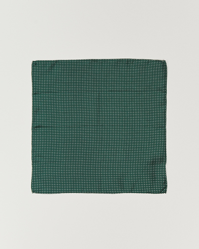 Mies | Taskuliinat | Amanda Christensen | Handkerchief Dot Silk Bottle Green