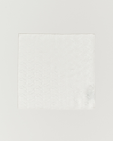 Mies | Taskuliinat | Amanda Christensen | Tonal Paisley Silk Pocket Square Cream