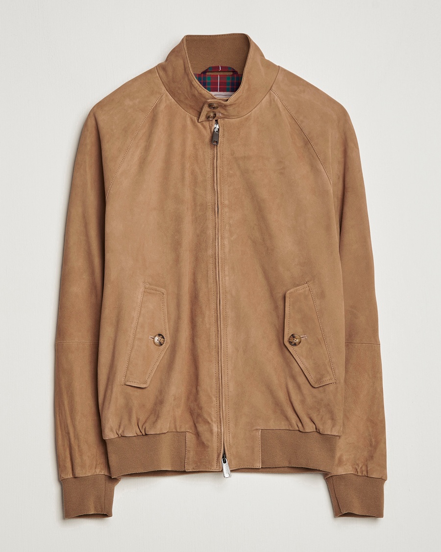 Baracuta G9 Suede Jacket Tobacco – Ruskea