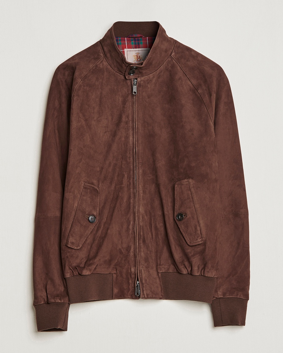 Baracuta G9 Suede Jacket Chocolate – Ruskea