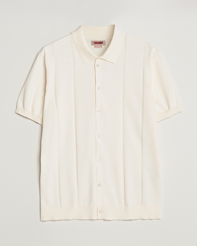 Mies | Baracuta | Baracuta | Horatio Cotton Garment Dyed Knitted Polo Shirt Ivory