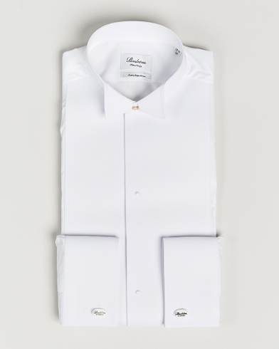 Mies | Viralliset | Stenströms | Fitted Body XL Sleeve Stand Up Collar Evening Shir White
