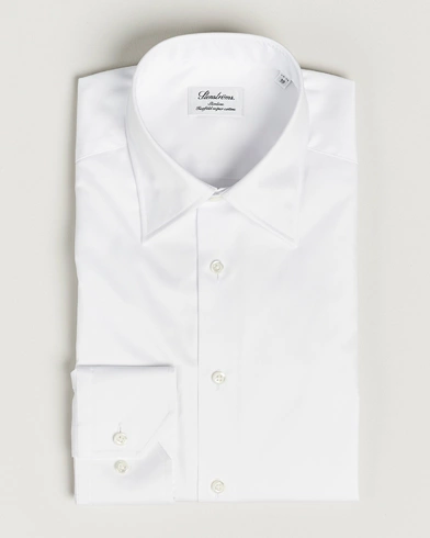 Mies |  | Stenströms | Slimline Kent Collar Shirt White