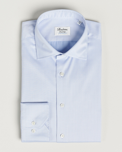 Mies |  | Stenströms | Fitted Body Twofold Stretch Shirt Light Blue