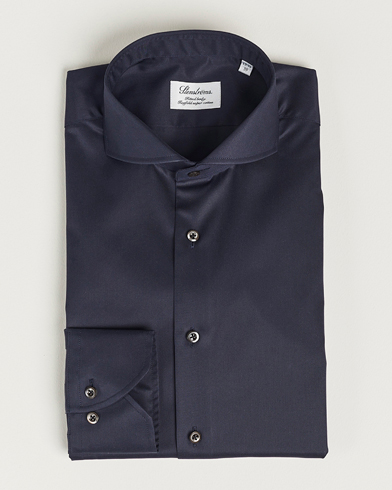 Mies | Stenströms | Stenströms | Fitted Body Extreme Cut Away Shirt Navy