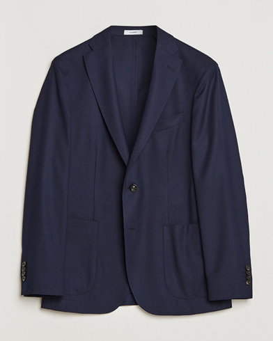 Mies |  | Boglioli | K Jacket Wool Hopsack Classic Blazer Navy