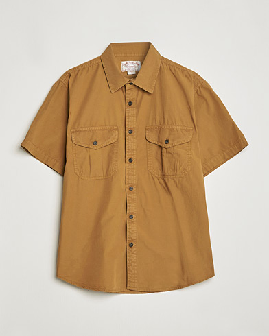 Mies | Lyhythihaiset kauluspaidat | Filson | Washed Feather Cloth Short Sleeve Shirt Gold Ochre