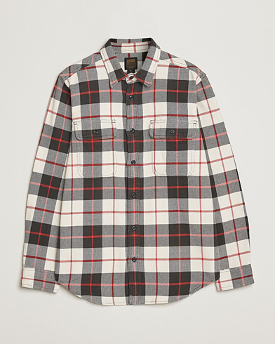 Mies | Paitatakit | Filson | Vintage Flannel Work Shirt Natural/Charcoal