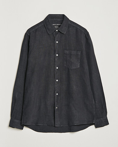 Mies | A Day's March | A Day's March | Abu Linen Shirt Off Black