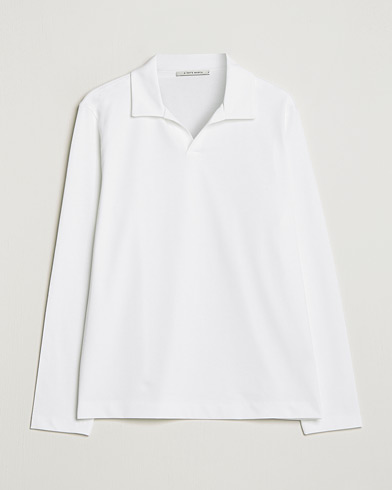 Mies | Vaatteet | A Day's March | Branford Long Sleeve Jersey Polo Off White