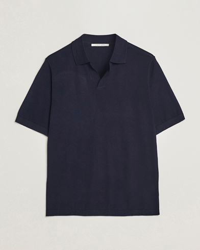 Mies | A Day's March | A Day's March | Ebro Open Collar Cotton/Wool Navy