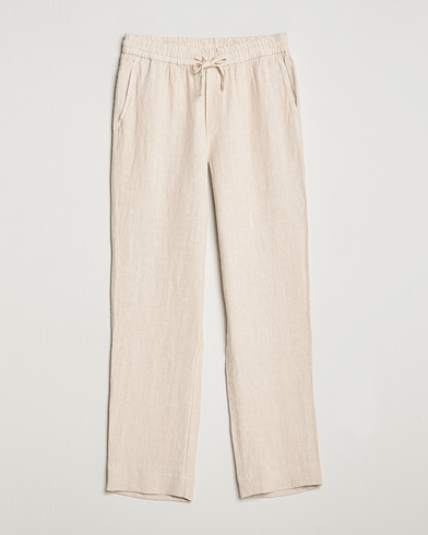 Mies | A Day's March | A Day's March | Tamait Drawstring Linen Trousers Oyster