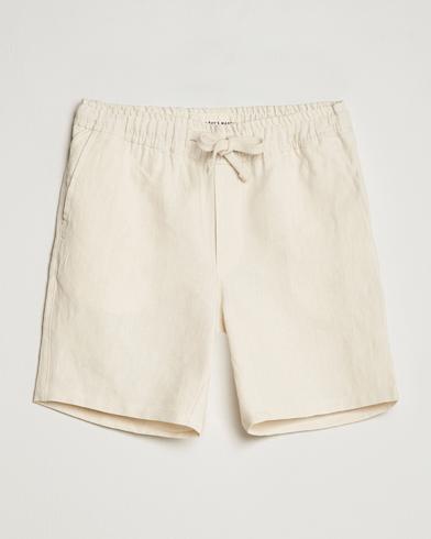 Mies | A Day's March | A Day's March | Ipu Drawstring Linen Shorts Oyster